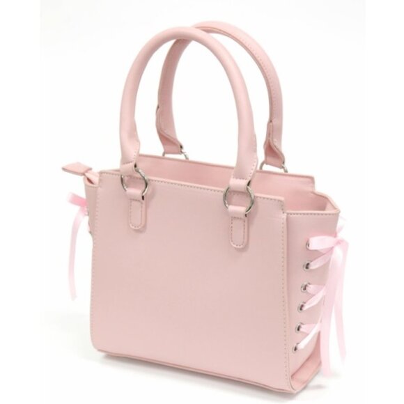 nwt ANK ROUGE Japan Pink Leather Bag with Bows Japanese Lolita Style Handbag - Picture 3 of 15